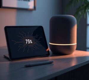 Device showing firmware update process