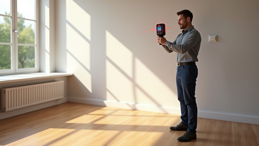 Person measuring room for device placement