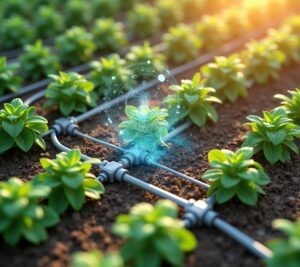 Smart irrigation system in garden