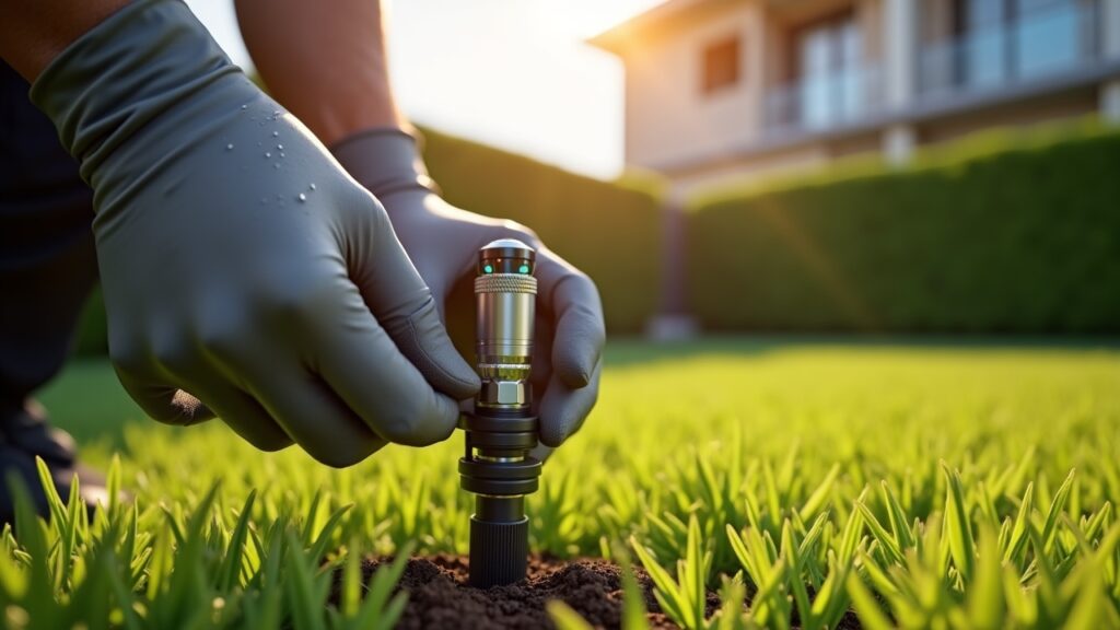 Smart sprinkler head installation