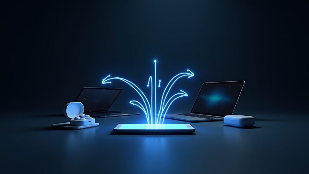 Smartphone updating multiple devices