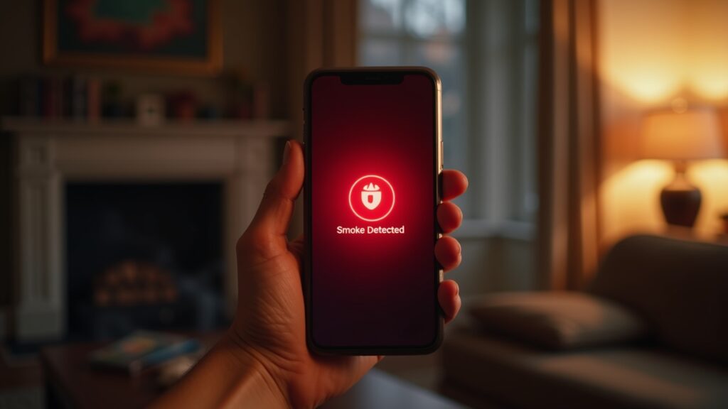 Mobile alert notification for smoke detection